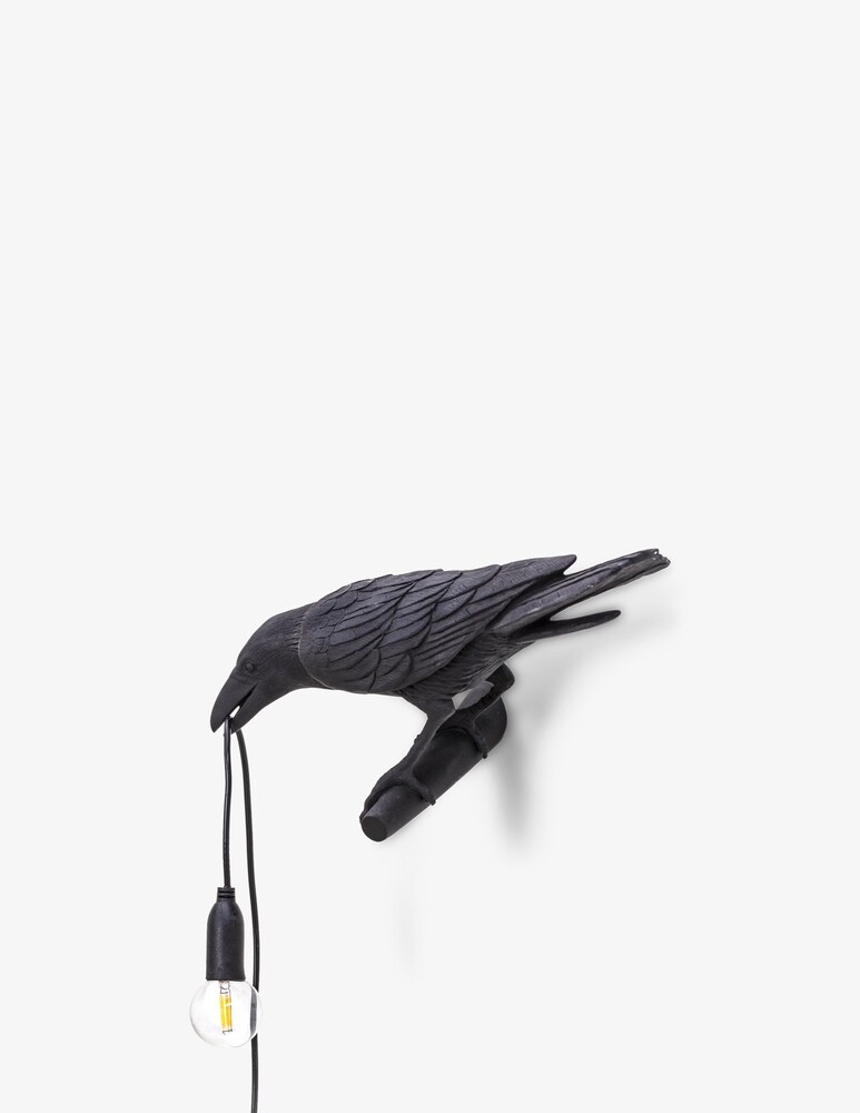 Seletti Lampada "Bird Lamp" Looking Left Black - Nero