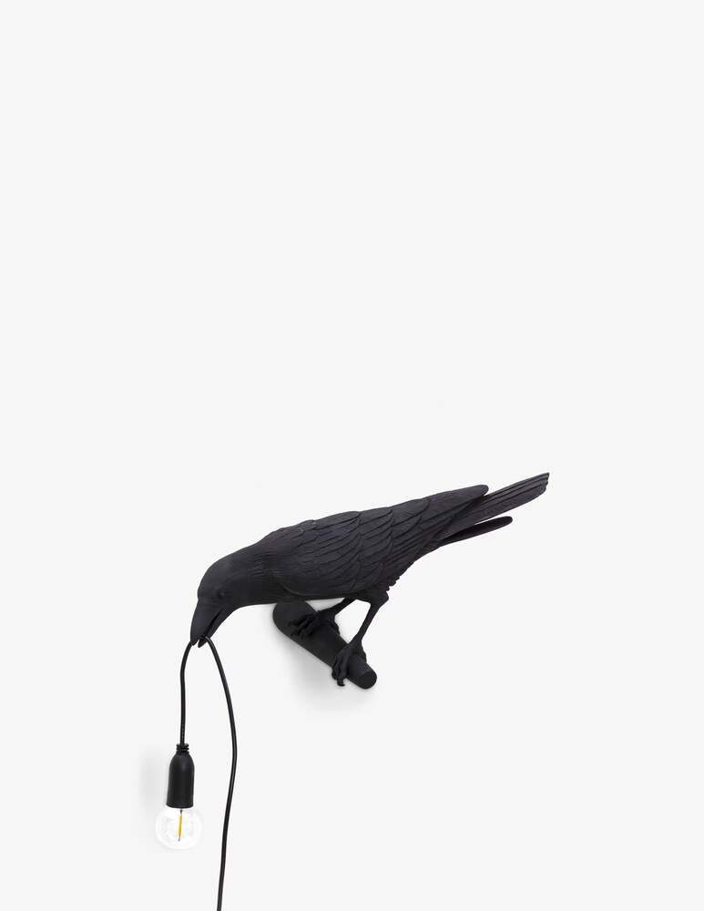 Seletti Lampada "Bird Lamp" Looking Left Black - Nero