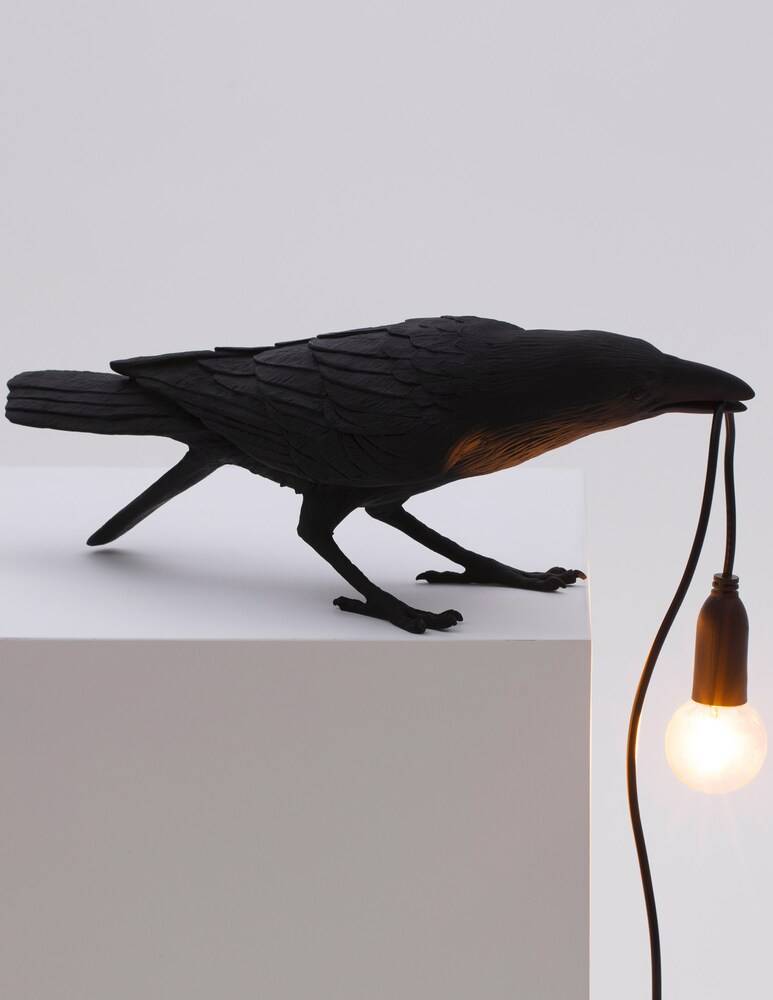 Seletti Lampada "Bird Lamp" Playing Black - Nero