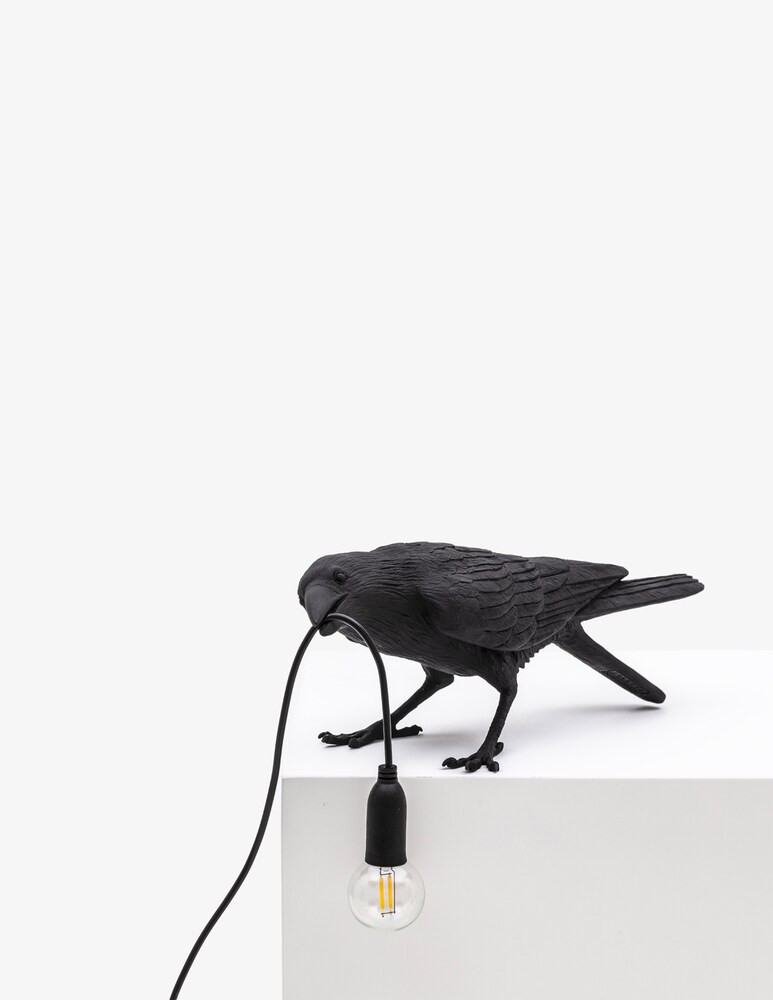 Seletti Lampada "Bird Lamp" Playing Black - Nero