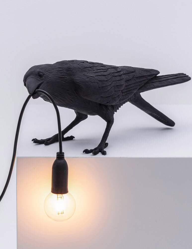 Seletti Lampada "Bird Lamp" Playing Black - Nero