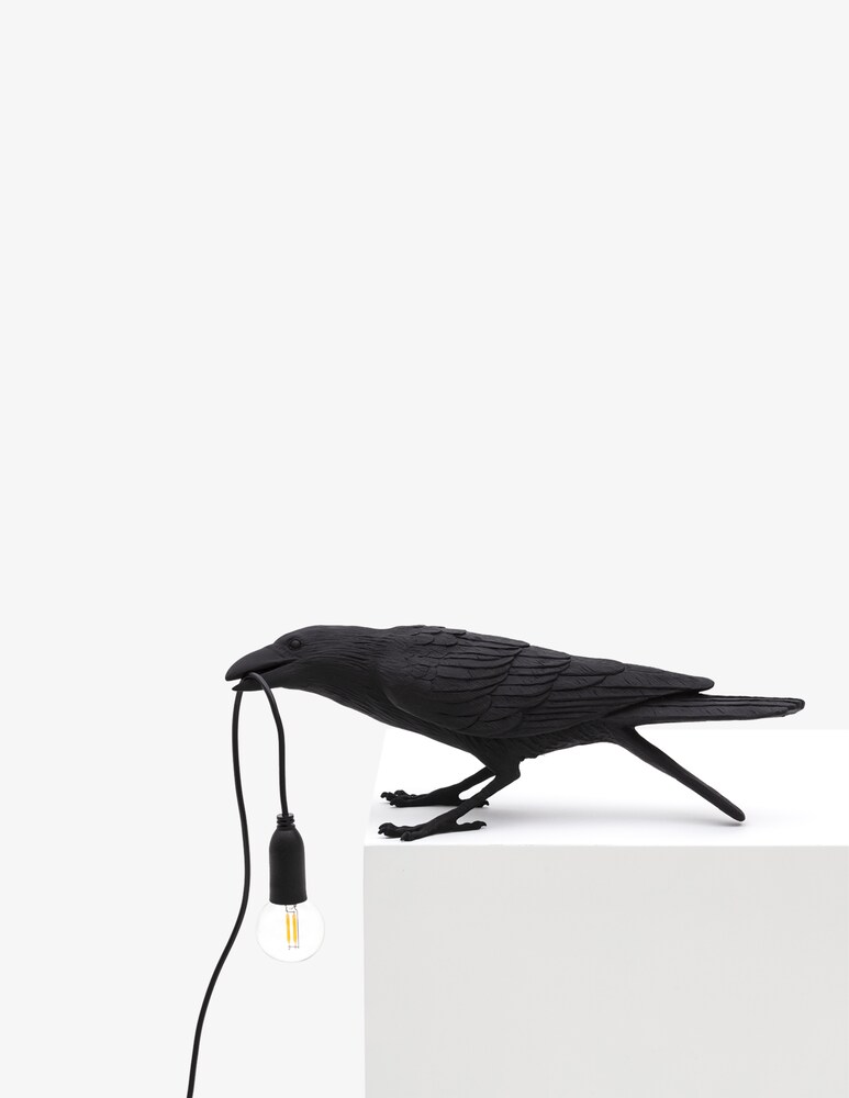 Seletti Lampada "Bird Lamp" Playing Black - Nero