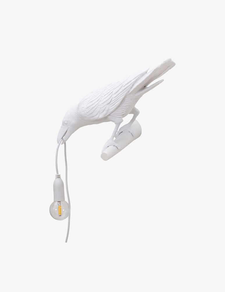 Seletti Lampada In "Bird Lamp" Looking Left White Out - Bianco