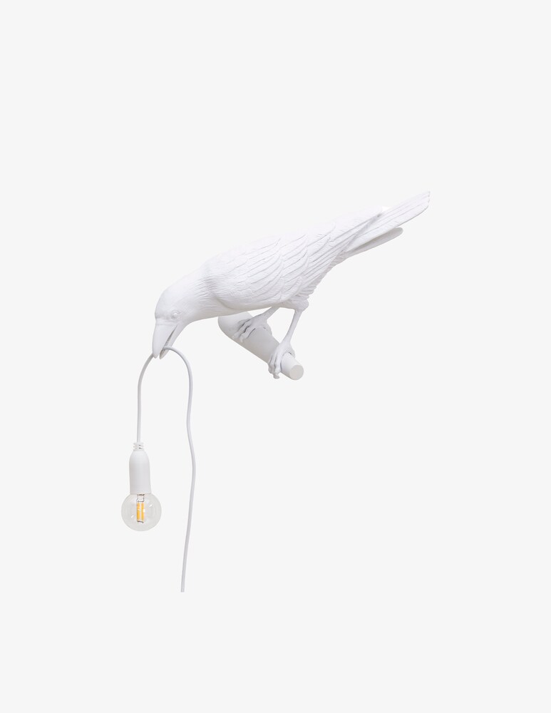 Seletti Lampada In "Bird Lamp" Looking Left White Out - Bianco