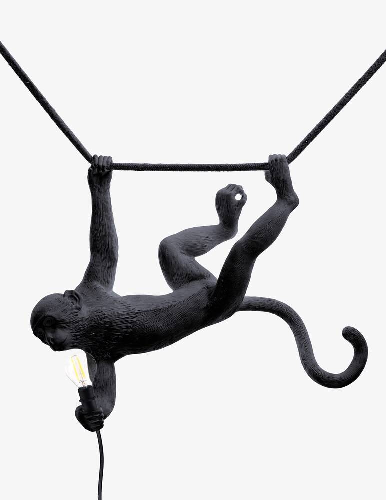 Seletti Lampada "Monkey Lamp-Outdoor-Black" Swing - Nero
