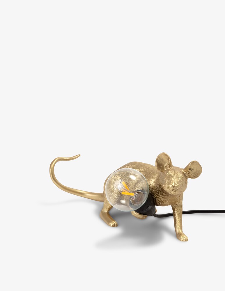 Seletti Lampada "Mouse Lamp Lop-Gold" Steso Usb - Oro
