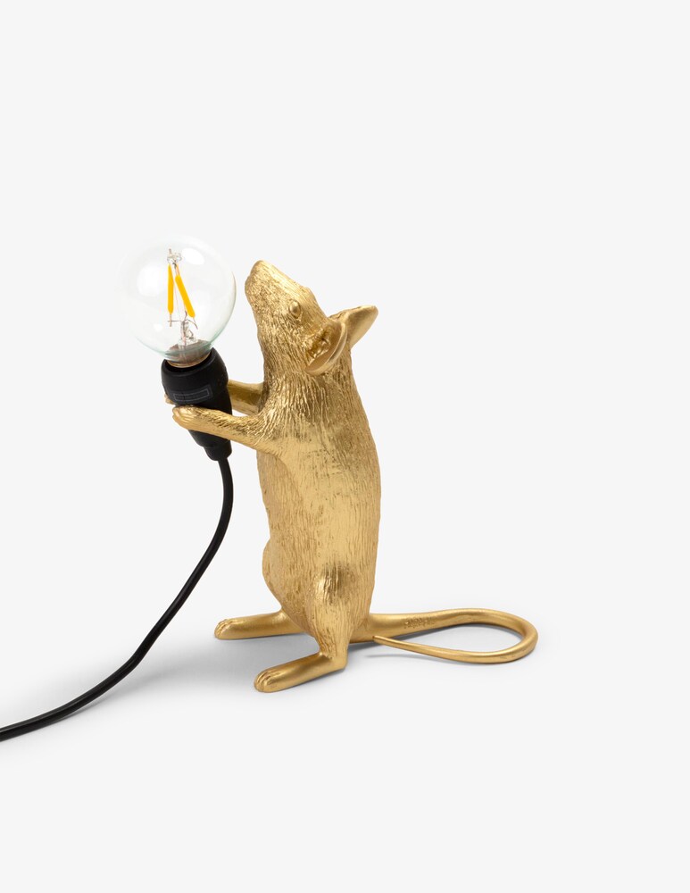 Seletti Lampada "Mouse Lamp-Step-Gold" - Oro