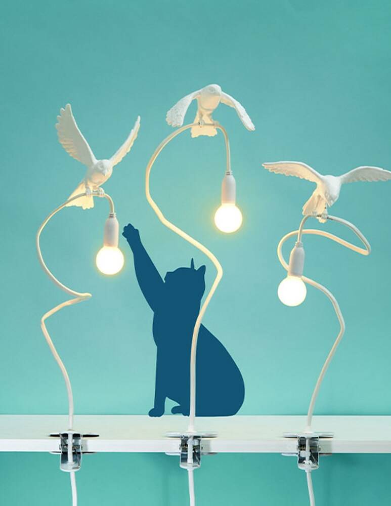Seletti Lampada Usb Con Morsetto Sparrow LampTaking Off - Multicolor