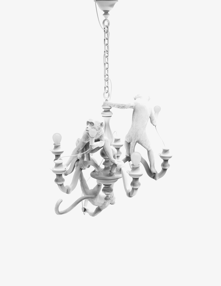 Seletti Lampadario "Monkey Chandelier" - Bianco
