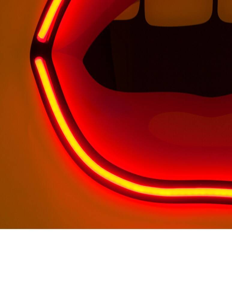 Seletti Led Sign With Transformer Blow Cm.47X39.5 H.2- Mouth - Rosso