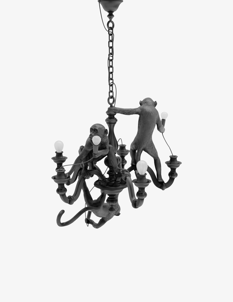 Seletti Monkey Lampadario - Nero