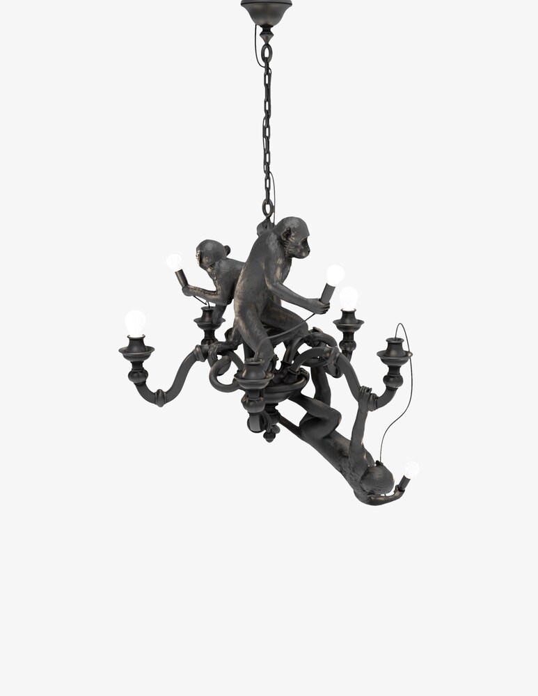 Seletti Monkey Lampadario - Nero