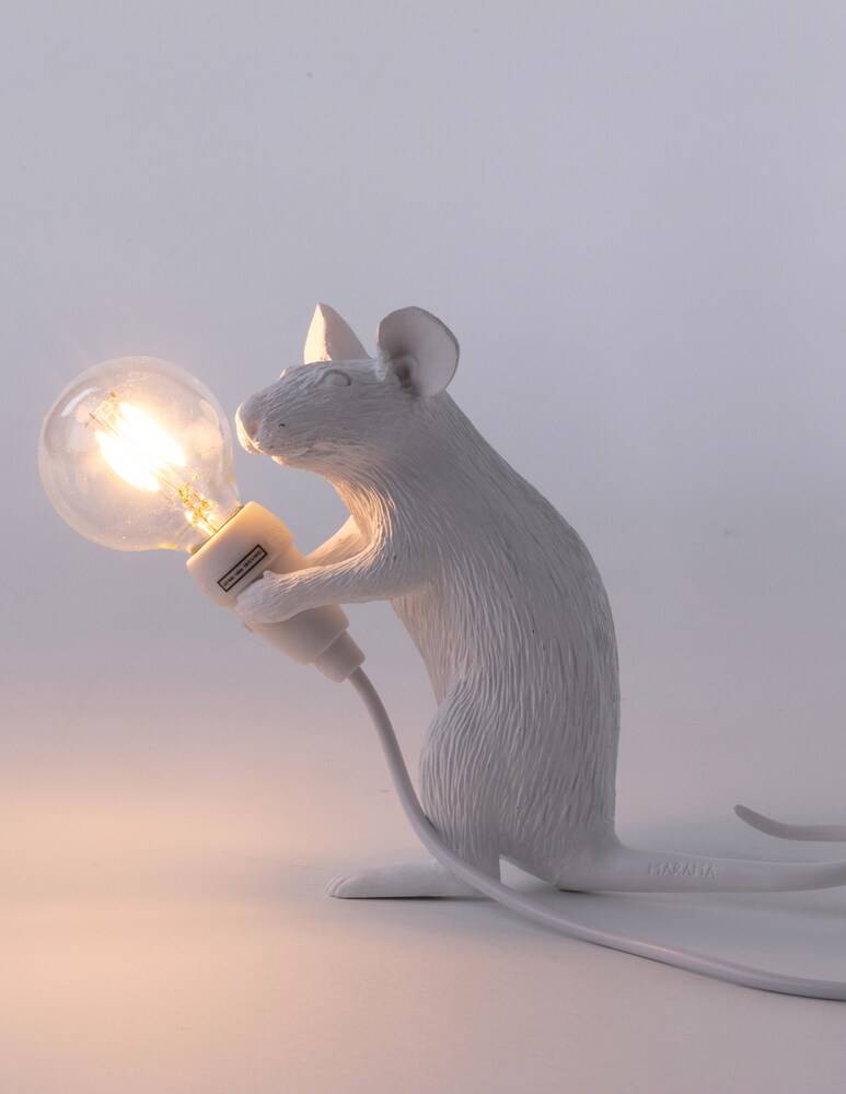 Seletti Mouse Lamp-Mac Lampada - Bianco