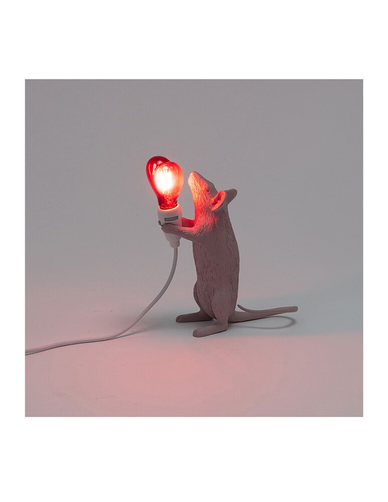 Seletti Mouse Lamp Step USB San Valentino Lampada Da Tavolo - Bianco