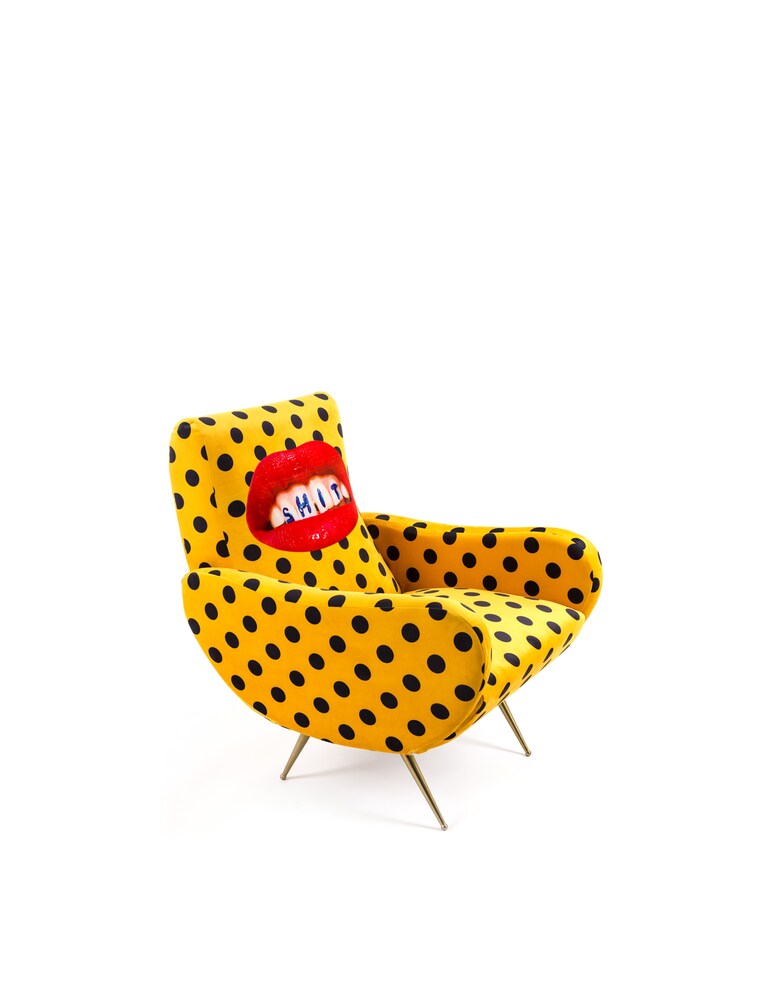 Seletti Padded Wooden Poltrona Toiletpaper Cm.70X79 H.86 - Shit