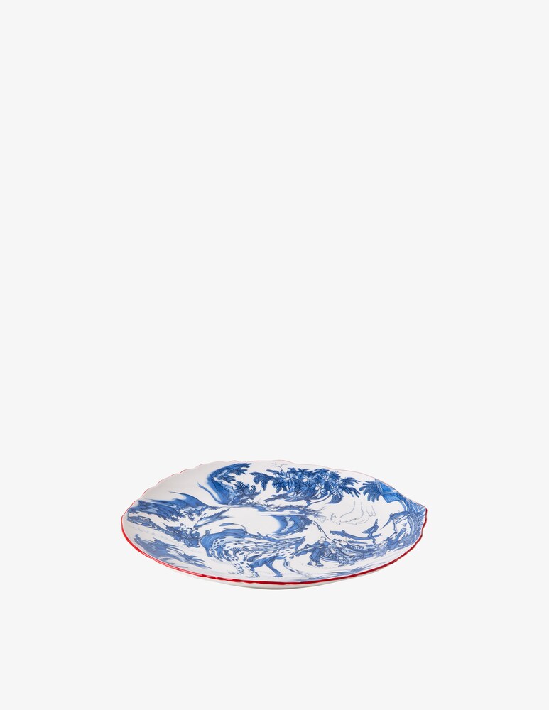 Seletti Piatto Piano "Diesel Living" Blu Chinoiserie - Multicolor