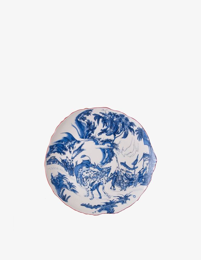 Seletti Piatto Piano "Diesel Living" Blu Chinoiserie - Multicolor