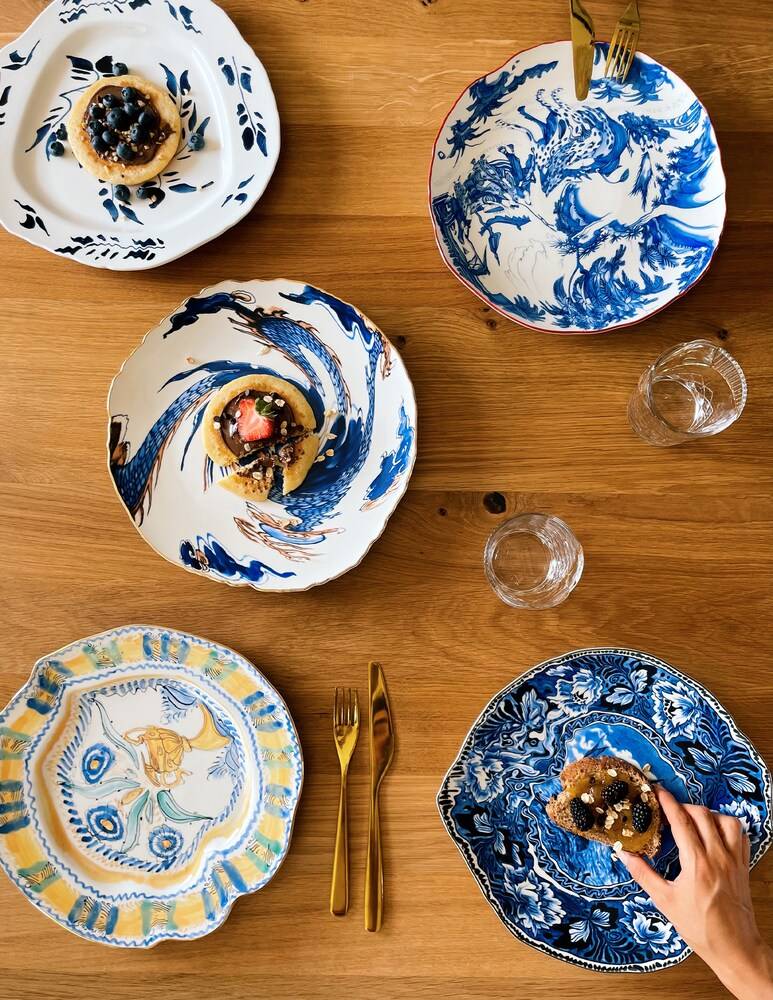 Seletti Piatto Piano "Diesl Living" Spanish Maiolica - Multicolor