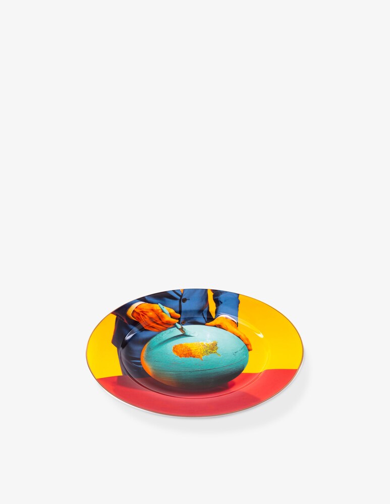 Seletti Piatto "Toiletpaper" Globe - Giallo