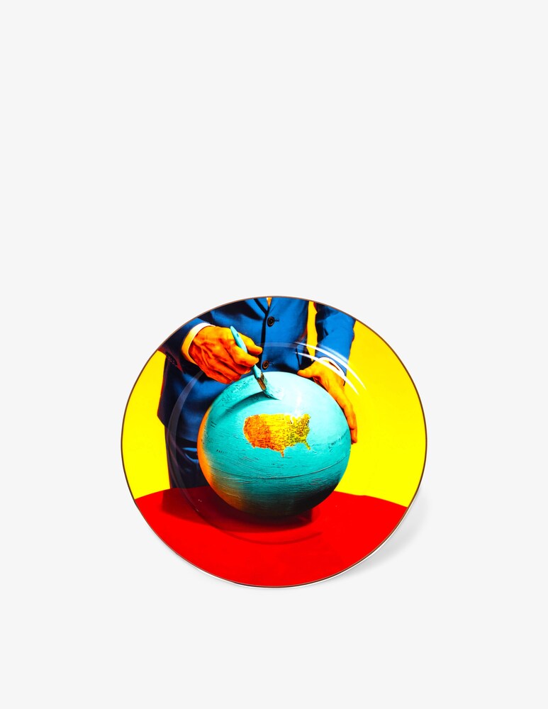 Seletti Piatto "Toiletpaper" Globe - Giallo
