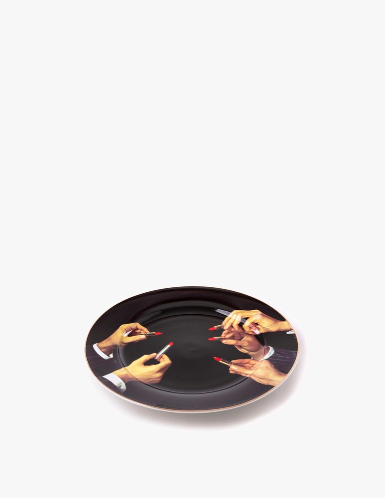 Seletti Piatto "Toiletpaper" Lipsticks - Nero