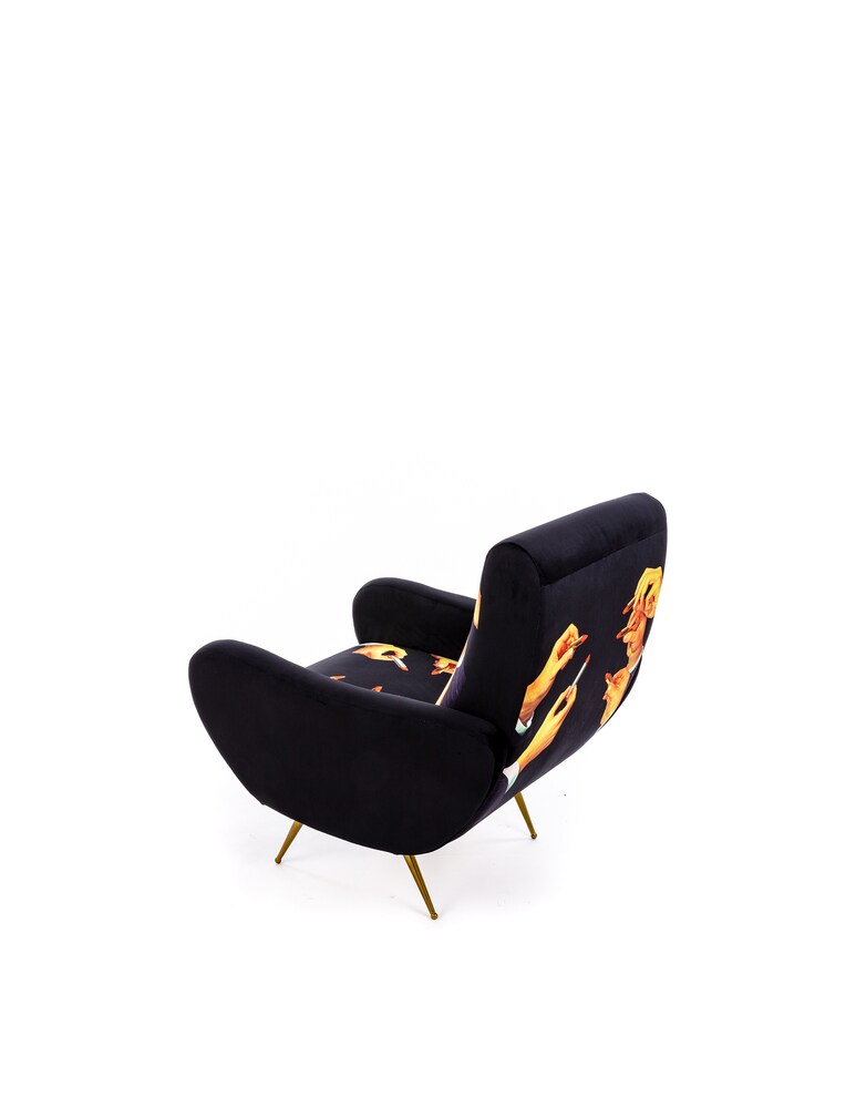 Seletti Poltrona "Toiletpaper" Lipsticks - Nero