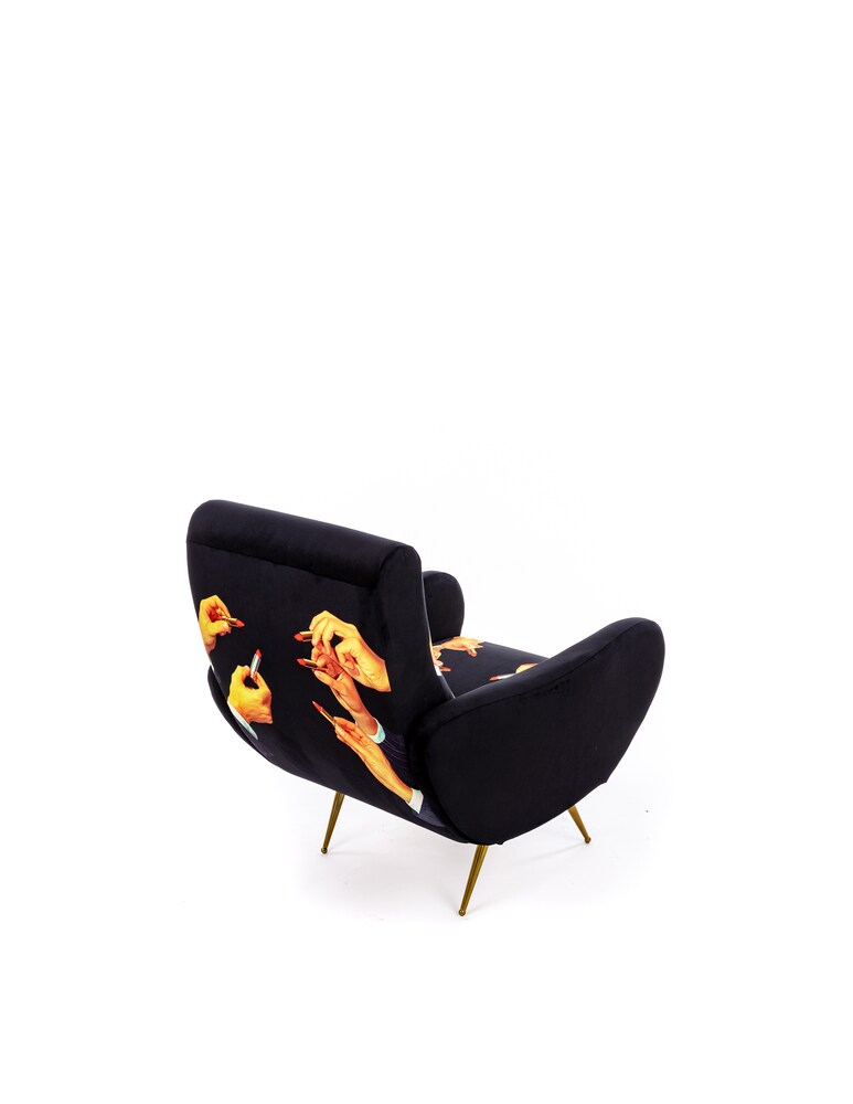 Seletti Poltrona "Toiletpaper" Lipsticks - Nero