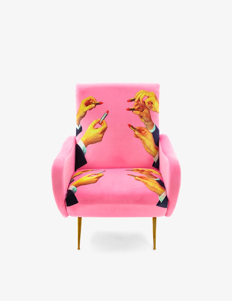Seletti Poltrona "Toiletpaper" Lipsticks Pink - Multicolor