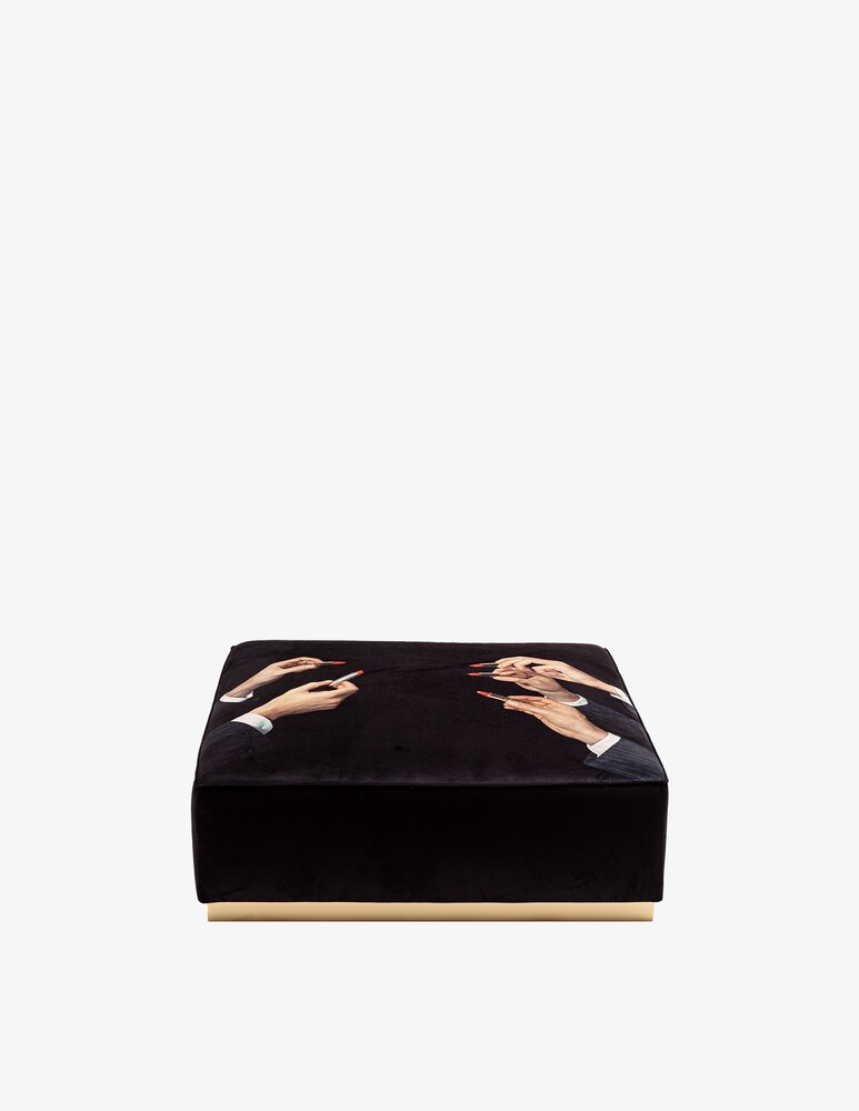 Seletti Pouf "Toiletpaper Home" Lipsticks Black - Nero
