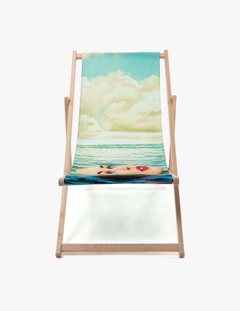 Seletti Sdraio Pieghevole "Toiletpaper" Girl In The Sea - Azzurro