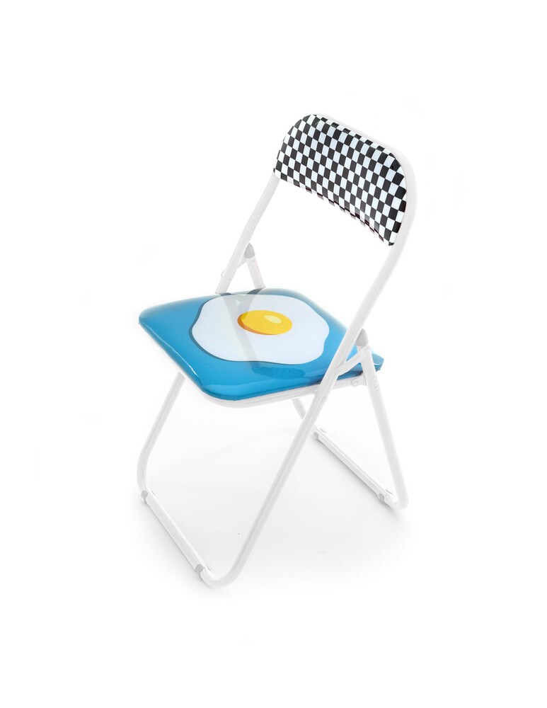 Seletti Sedia Metallo Pieghevole "Studio Job-Blow" Egg New - Multicolor