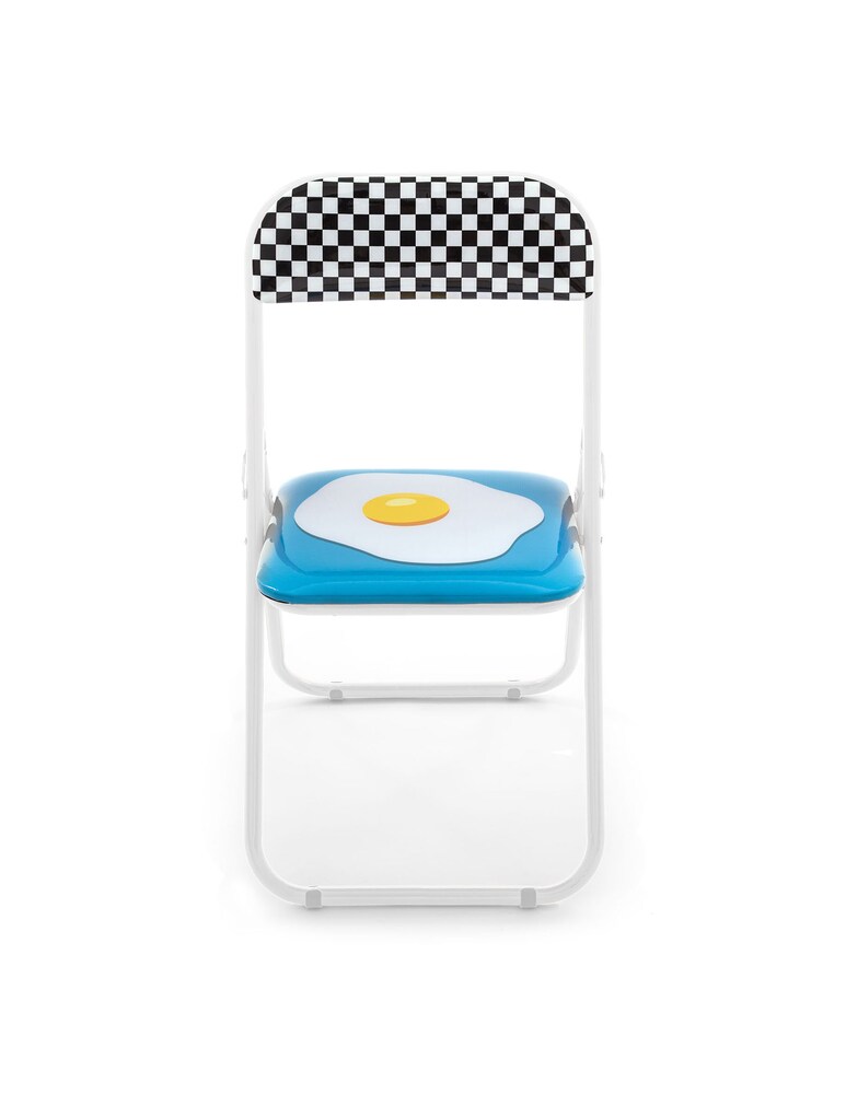 Seletti Sedia Metallo Pieghevole "Studio Job-Blow" Egg New - Multicolor