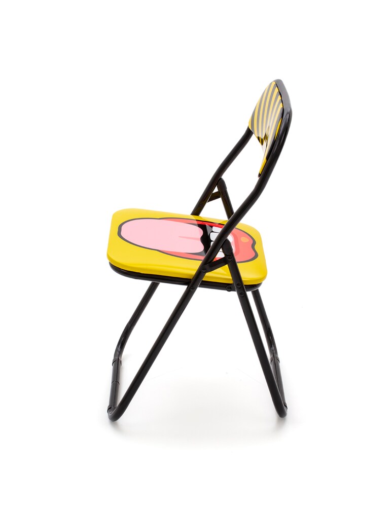 Seletti Sedia Metallo Pieghevole "Studio Job-Blow" Tongue New - Multicolor