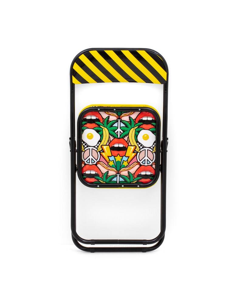 Seletti Sedia Metallo Pieghevole "Studio Job-Blow" Tongue New - Multicolor