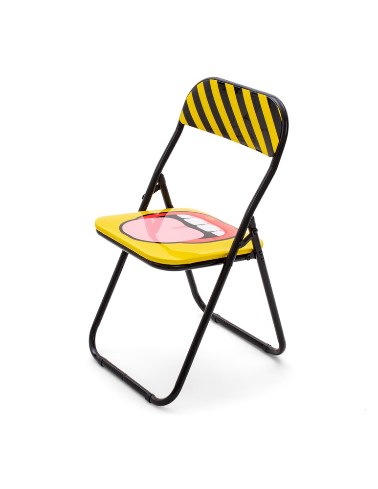 Seletti Sedia Metallo Pieghevole "Studio Job-Blow" Tongue New - Multicolor