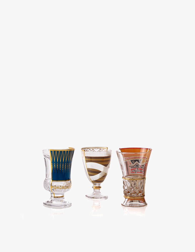 Seletti Set 3 Bicchieri "Hybrid-Pannotia" 330 Ml - Multicolor