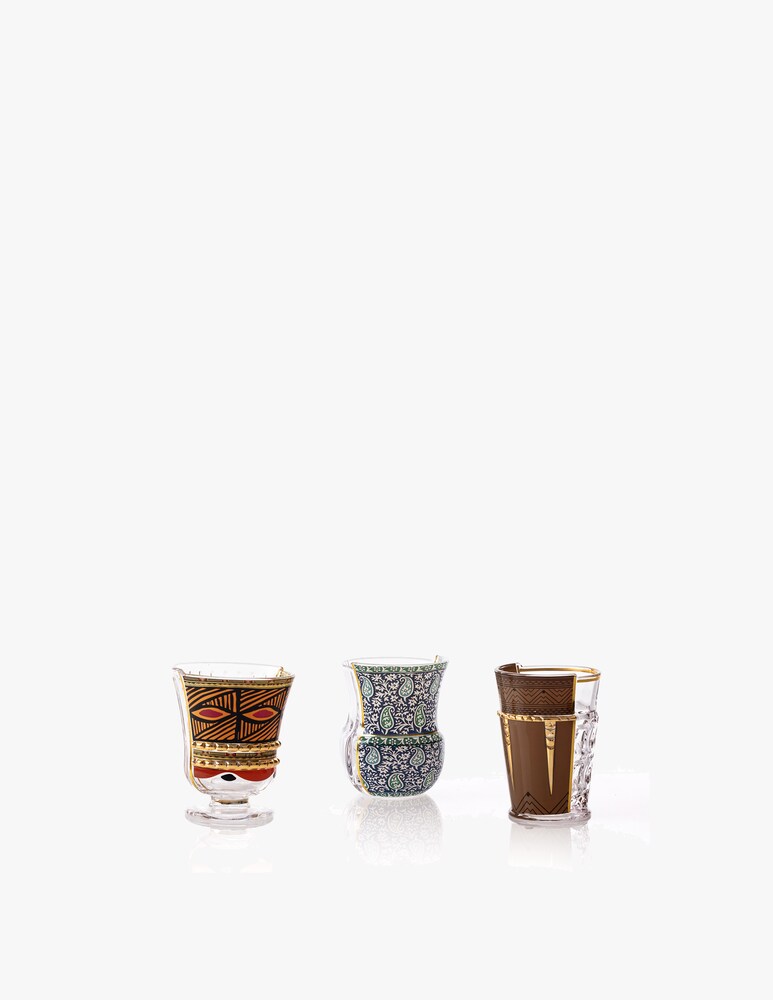 Seletti Set 3 Bicchieri "Hybrid-Rodinia" 220 Ml - Multicolor