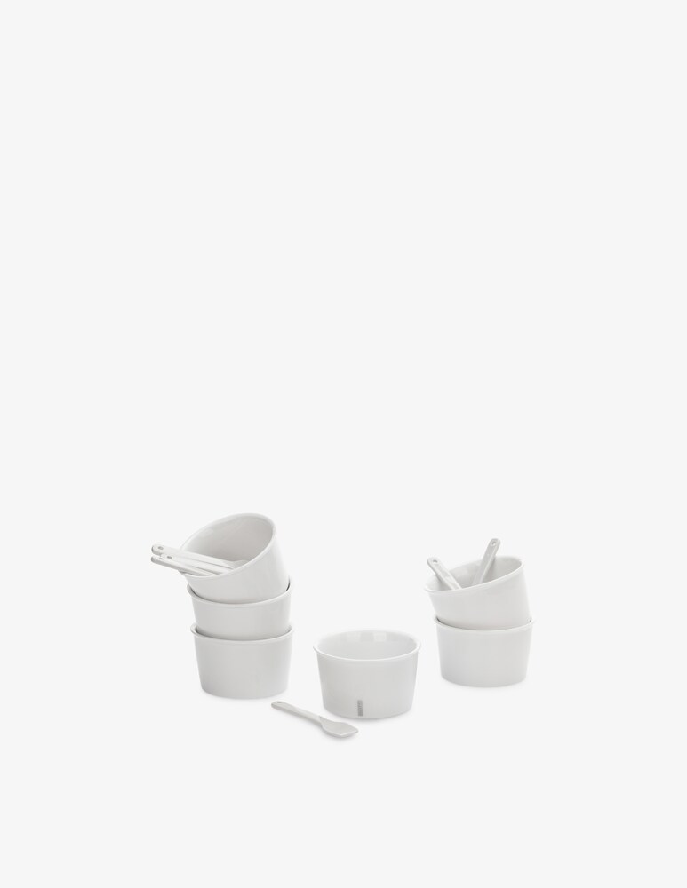 Seletti Set 6 Coppetta Gelato Con Palettina - Bianco