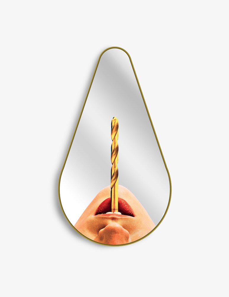 Seletti Specchio "Toiletpaper" Drill - Argento