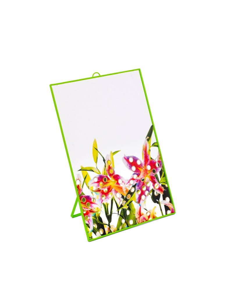 Seletti Specchio "Toiletpaper" Flower With Holes - Multicolor
