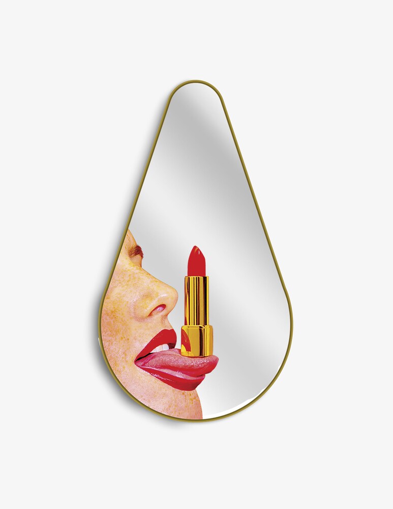 Seletti Specchio "Toiletpaper" Tongue - Argento