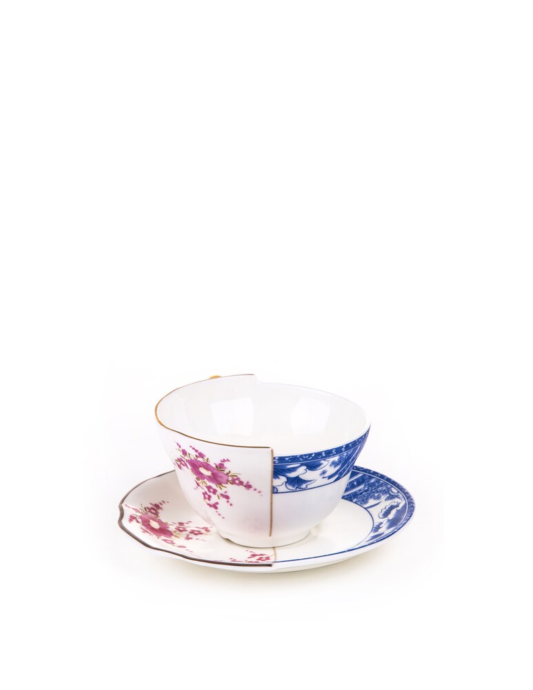 Seletti Tazza Da Tè Con Piattino In Porcellana "Hybrid-Zenobia" - Multicolor
