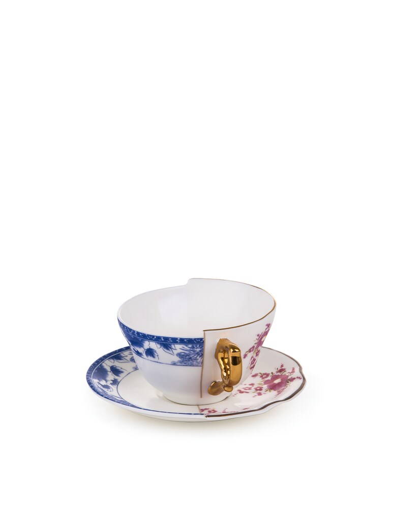 Seletti Tazza Da Tè Con Piattino In Porcellana "Hybrid-Zenobia" - Multicolor