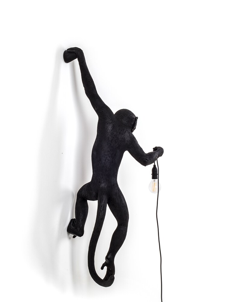 Seletti The Monkey Lamp Appendibile Sinistra Versione Da Esterni - Nero