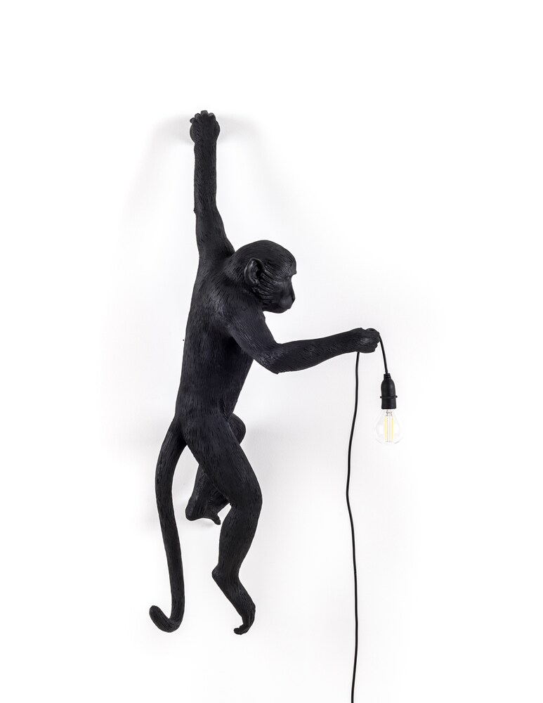 Seletti The Monkey Lamp Appendibile Sinistra Versione Da Esterni - Nero