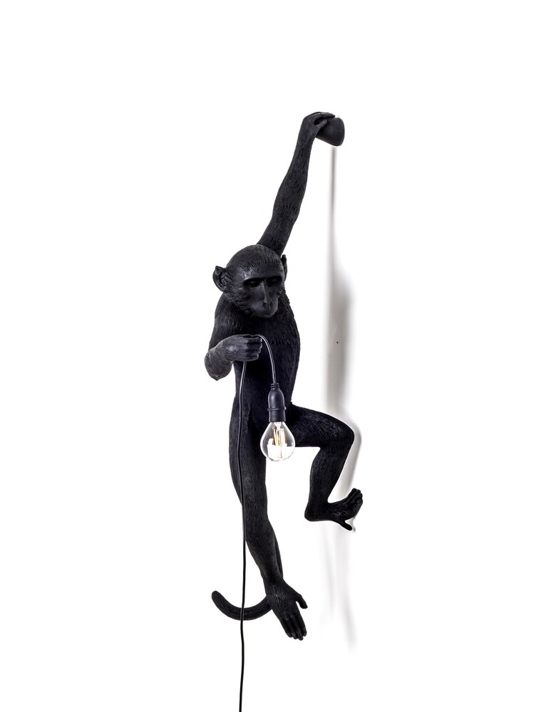 Seletti The Monkey Lamp appendibile sinistra versione da esterni - Nero