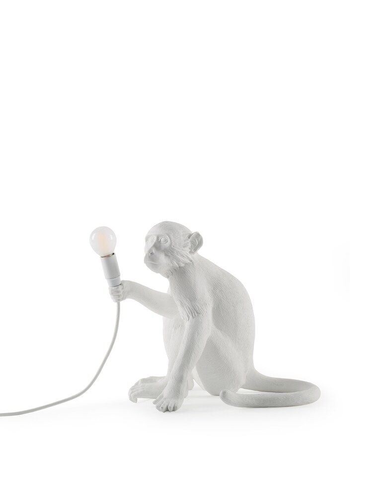 Seletti The Monkey Lamp Seduta - Bianco