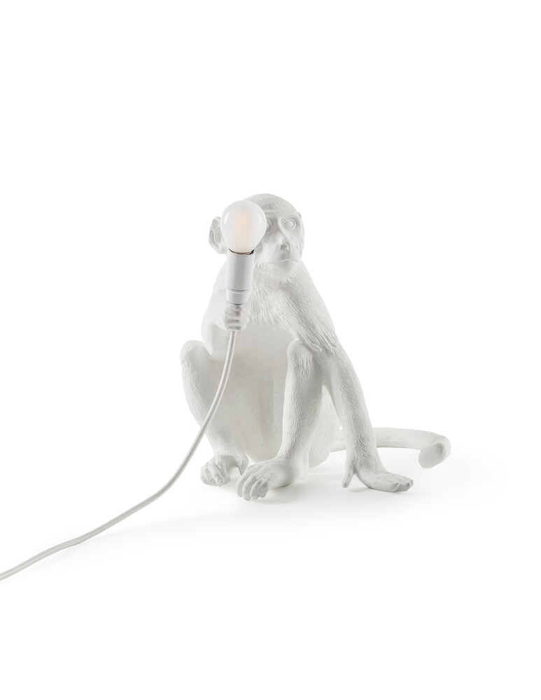 Seletti The Monkey Lamp Seduta - Bianco