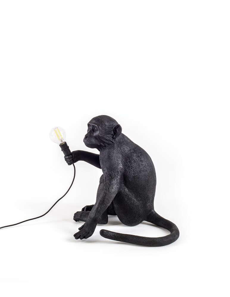 Seletti The Monkey Lamp Seduta Versione Da Esterni - Nero