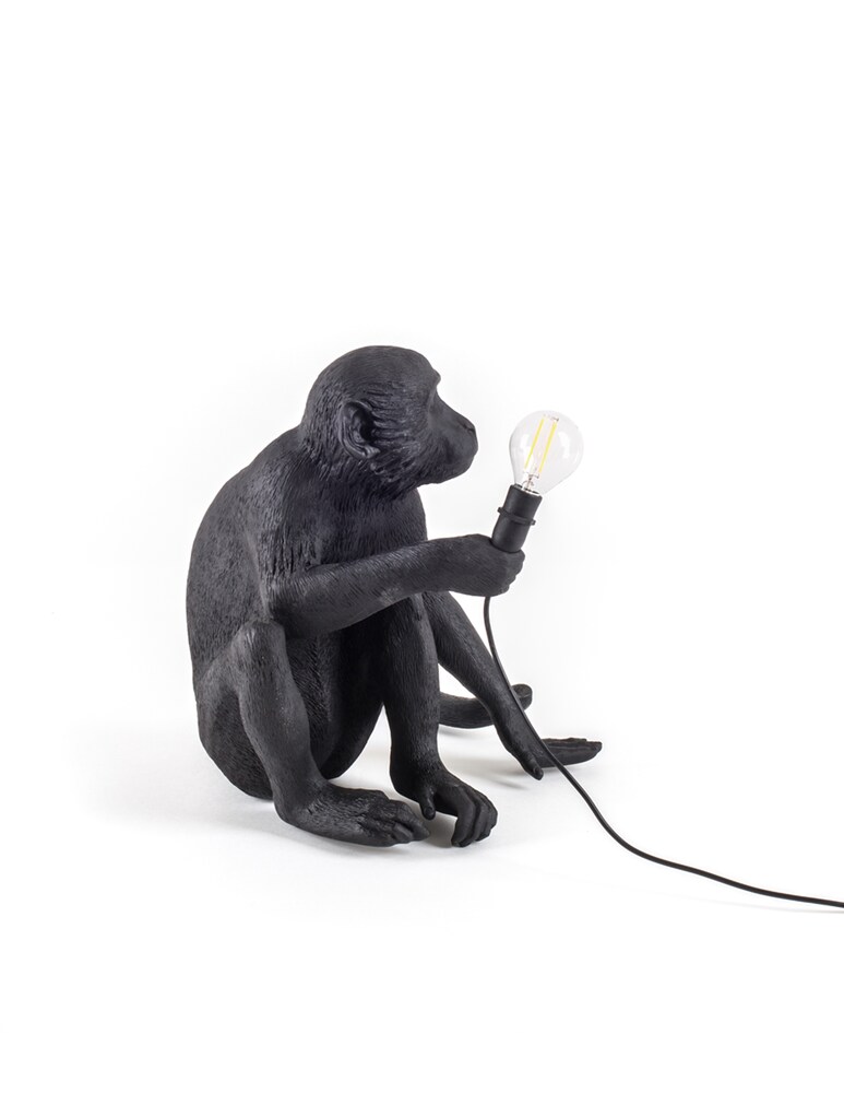 Seletti The Monkey Lamp Seduta Versione Da Esterni - Nero